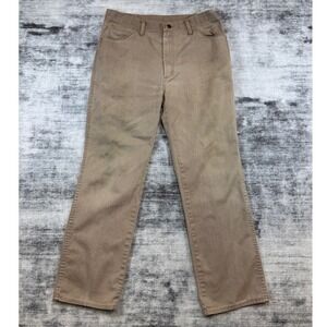 Vintage Maverick Mens Tan Straight Leg Denim Jeans Made in USA 35 M242-005